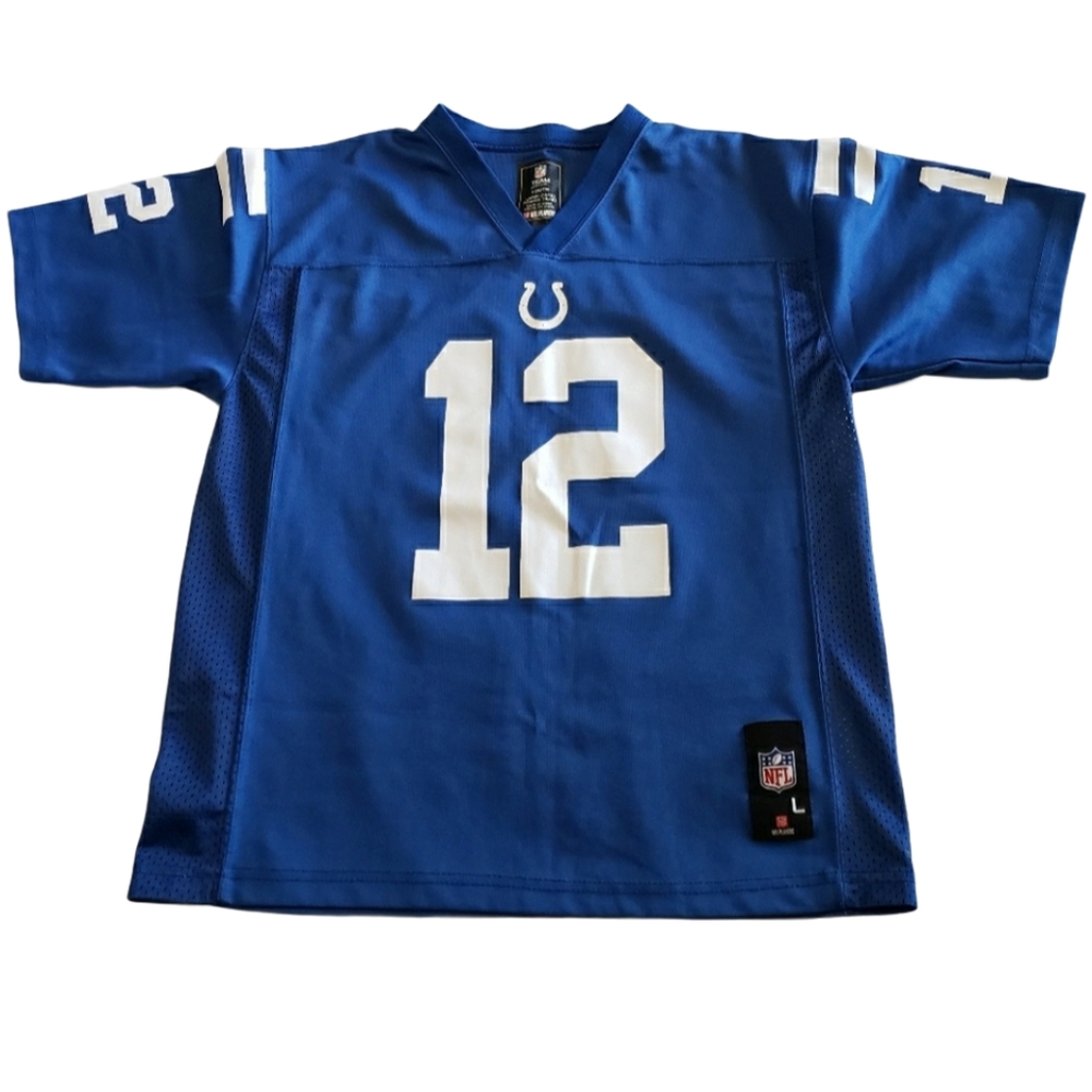 Reebok Indianapolis Colts Andrew Luck Jersey NFL Youth Large Blue Football Shirt - Picture 1 of 8